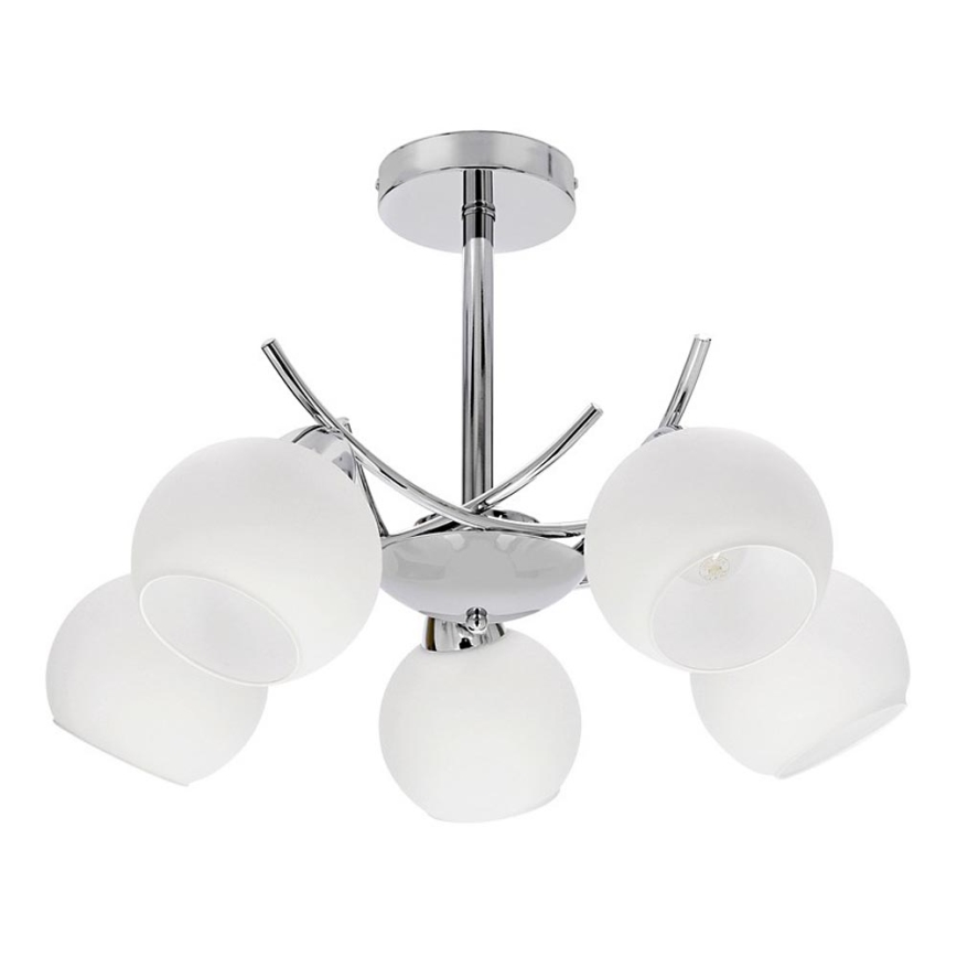 Hanglamp met vaste pendel AMOS 5xE27/40W/230V glanzend chroom