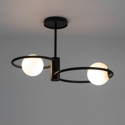 Hanglamp met vaste pendel AQUA 2xG9/12W/230V zwart