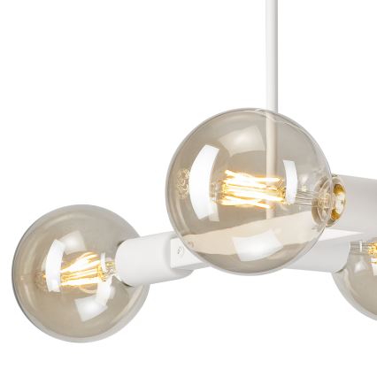 Hanglamp met vaste pendel ASTRID 4xE27/60W/230V wit