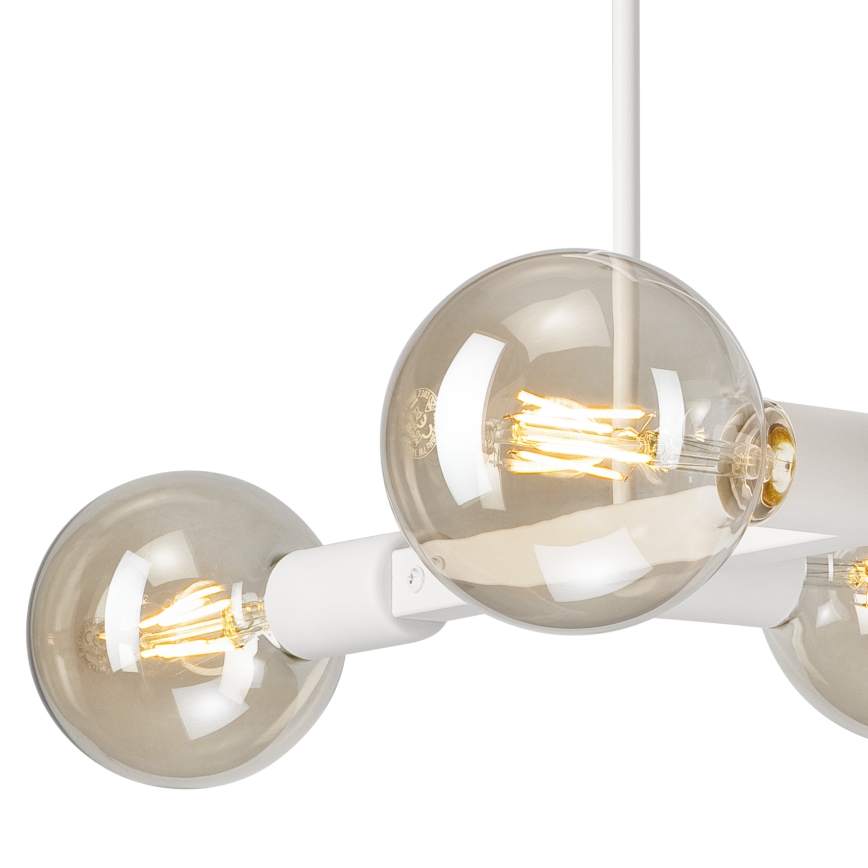 Hanglamp met vaste pendel ASTRID 4xE27/60W/230V wit