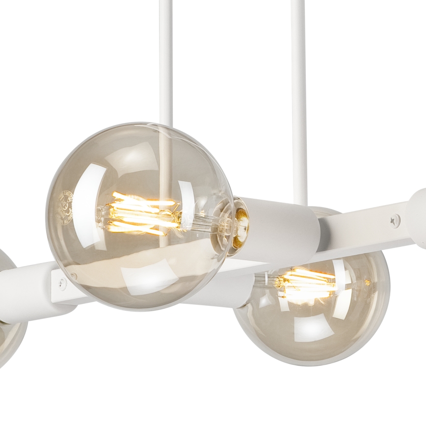 Hanglamp met vaste pendel ASTRID 4xE27/60W/230V wit