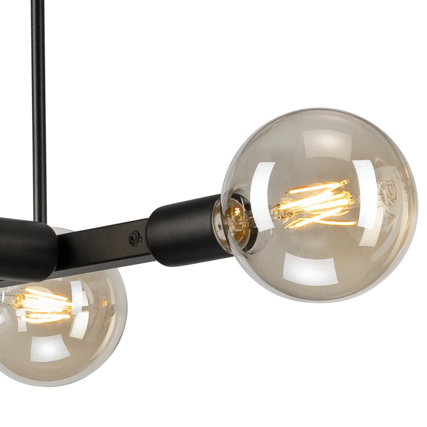 Hanglamp met vaste pendel ASTRID 4xE27/60W/230V zwart