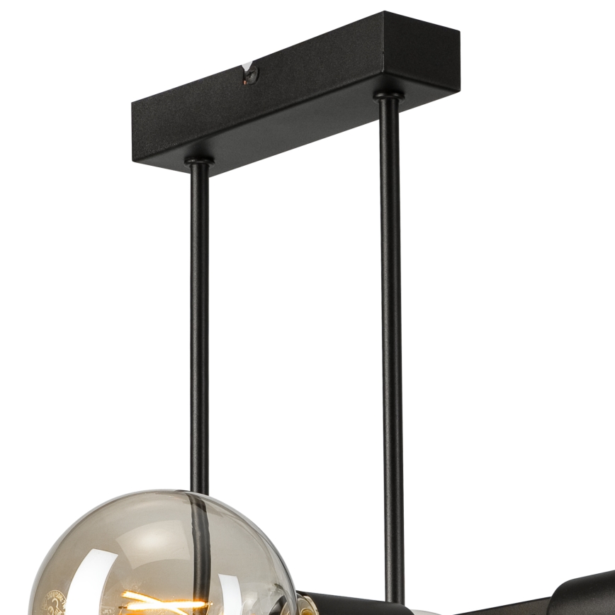 Hanglamp met vaste pendel ASTRID 4xE27/60W/230V zwart