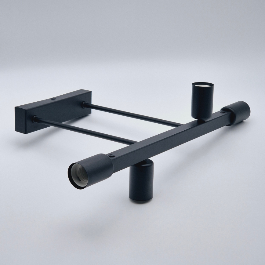 Hanglamp met vaste pendel ASTRID 4xE27/60W/230V zwart