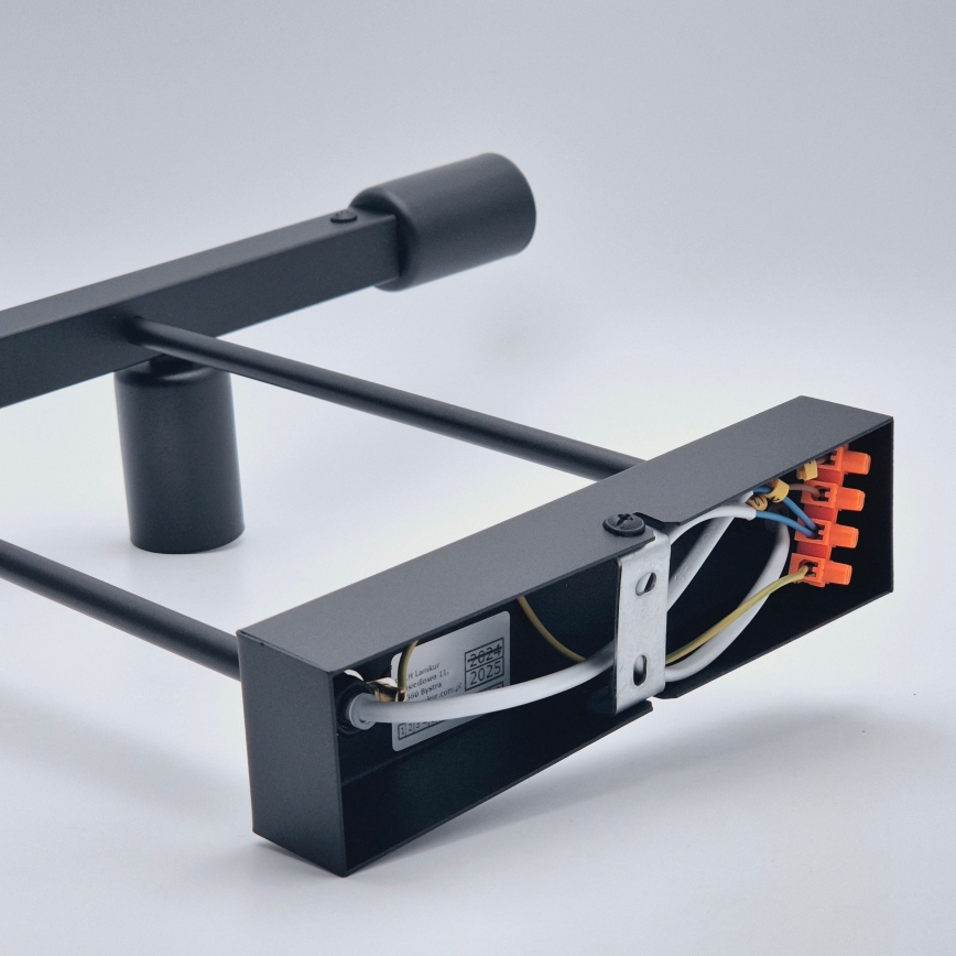 Hanglamp met vaste pendel ASTRID 4xE27/60W/230V zwart