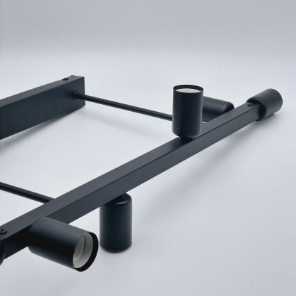 Hanglamp met vaste pendel ASTRID 6xE27/60W/230V zwart