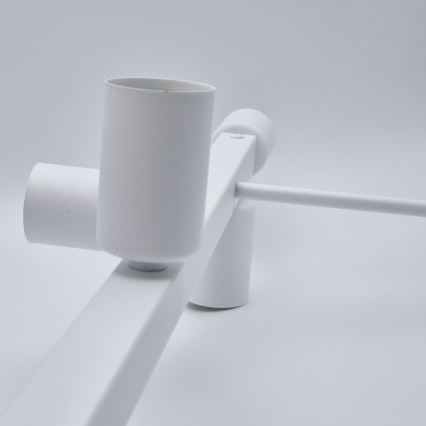 Hanglamp met vaste pendel ASTRID 8xE27/60W/230V wit