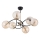 Hanglamp met vaste pendel AURORA 6xE14/10W/230V zwart/goud
