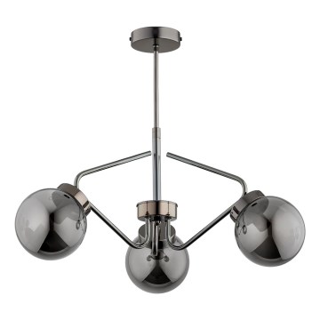 Hanglamp met vaste pendel BARSUM 3xE14/10W/230V grijs