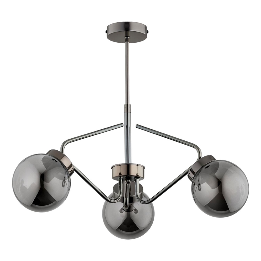 Hanglamp met vaste pendel BARSUM 3xE14/10W/230V grijs