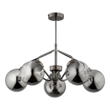 Hanglamp met vaste pendel BARSUM 5xE14/10W/230V grijs
