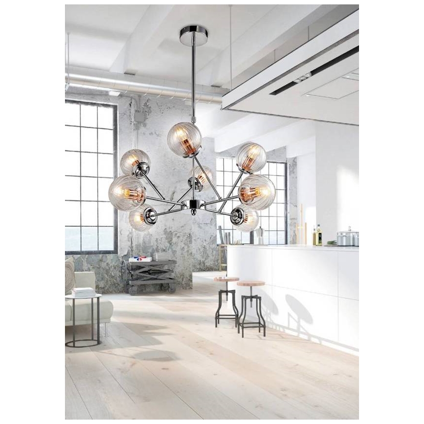 Hanglamp met vaste pendel BEST 8xE14/40W/230V