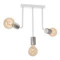 Hanglamp met vaste pendel CANDELA 3xE27/15W/230V wit/glanzend chroom