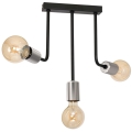 Hanglamp met vaste pendel CANDELA 3xE27/15W/230V zwart/chroom