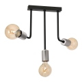 Hanglamp met vaste pendel CANDELA 3xE27/15W/230V zwart/glanzend chroom