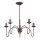 Hanglamp met vaste pendel CARTELL 5xE14/10W/230V brons