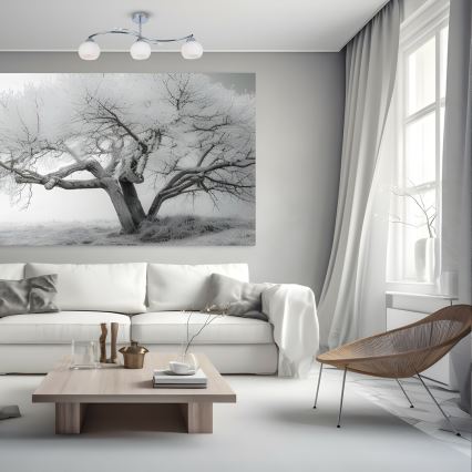 Hanglamp met vaste pendel CONNOR 3xE27/15W/230V glanzend chroom/wit