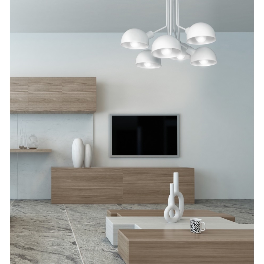 Hanglamp met vaste pendel DEVIN 6xE27/60W/230V