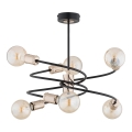 Hanglamp met vaste pendel DISCO 6xE27/60W/230V zwart/goud