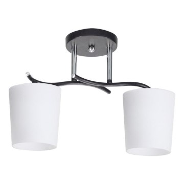 Hanglamp met vaste pendel ESNYR 2xE27/40W/230V zwart/wit