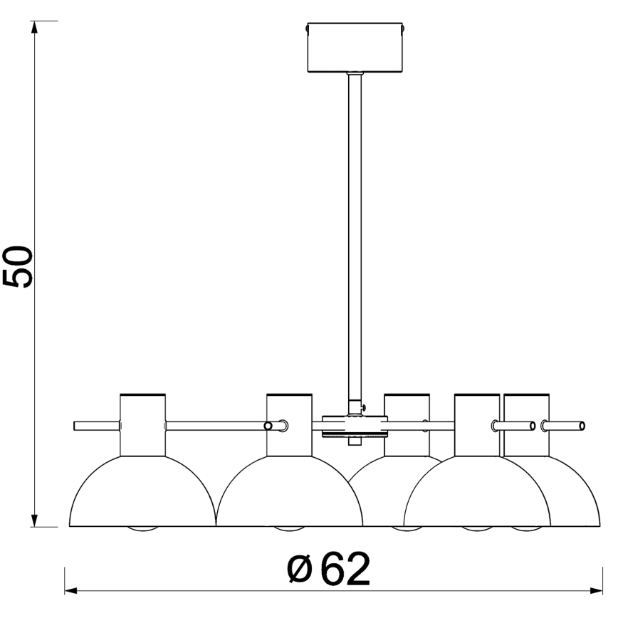 Hanglamp met vaste pendel ESTATE MINI 5xE27/15W/230V blauw
