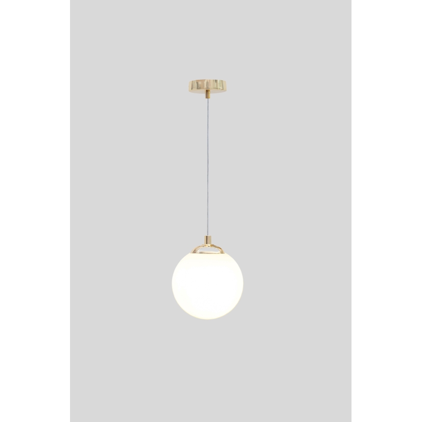 Hanglamp met vaste pendel FIRA 1xE27/60W/230V goud