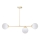 Hanglamp met vaste pendel FIRA 3xE27/60W/230V goud