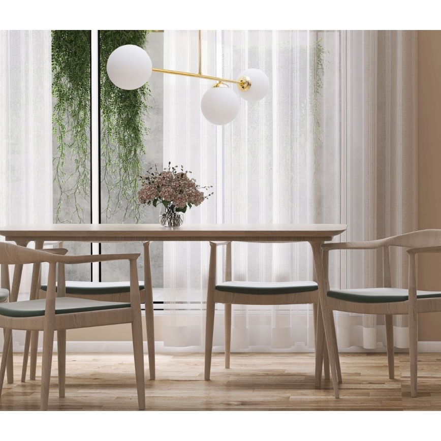 Hanglamp met vaste pendel FIRA 3xE27/60W/230V goud