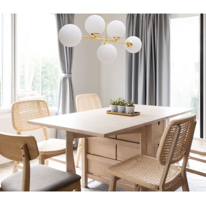 Hanglamp met vaste pendel FIRA 5xE27/60W/230V goud