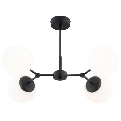 Hanglamp met vaste pendel FOTON 4xE14/10W/230V zwart