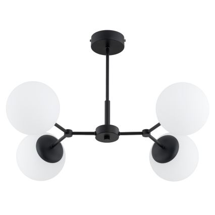 Hanglamp met vaste pendel FOTON 4xE14/10W/230V zwart