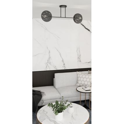 Hanglamp met vaste pendel FRICK 2xE27/15W/230V zwart