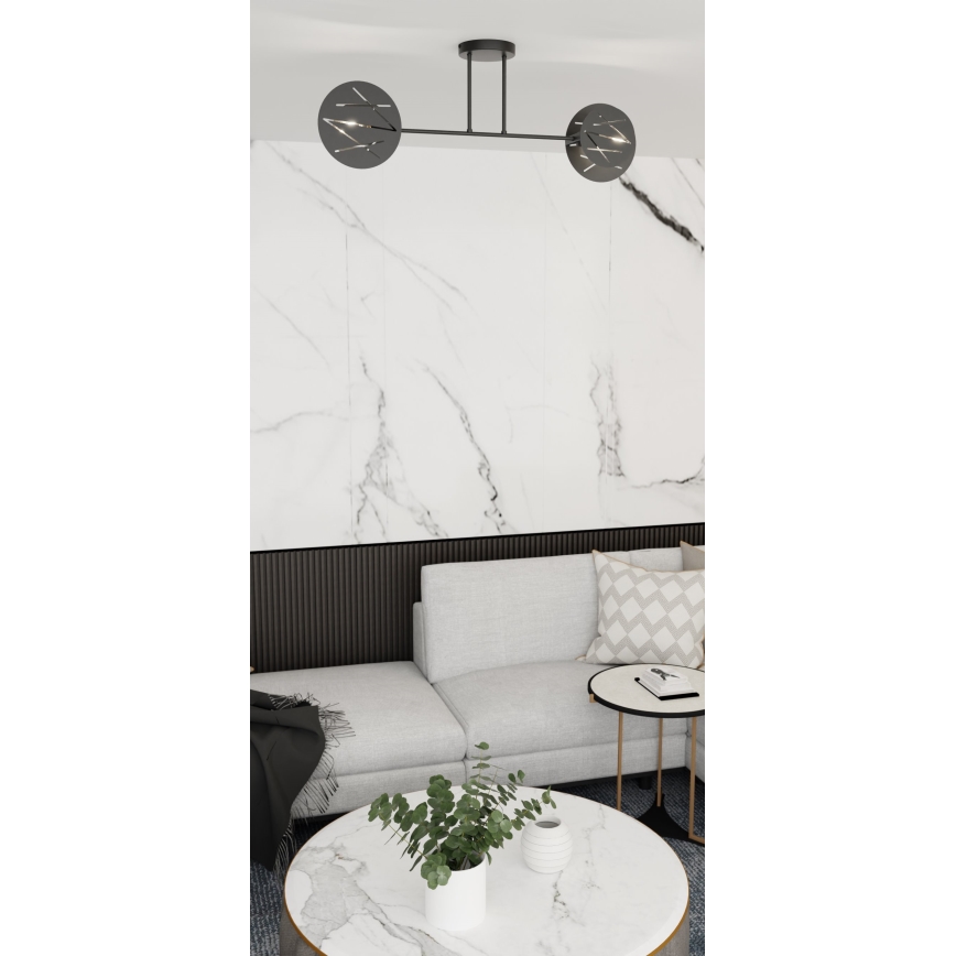 Hanglamp met vaste pendel FRICK 2xE27/15W/230V zwart
