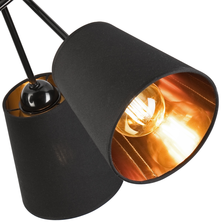 Hanglamp met vaste pendel IRMA 3xE27/15W/230V zwart