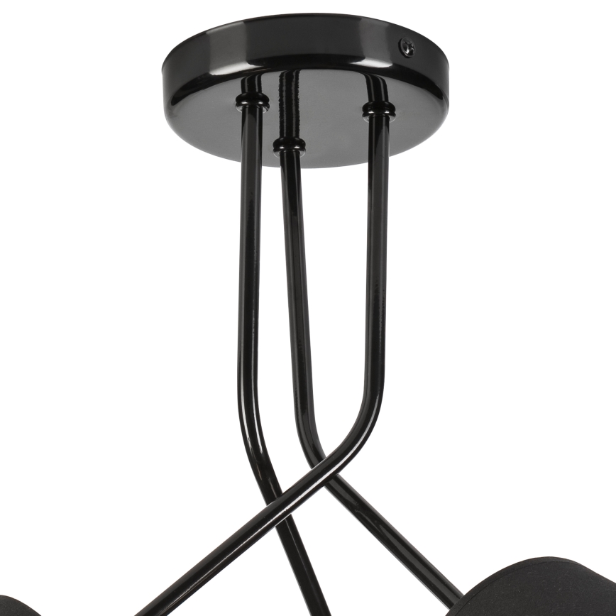 Hanglamp met vaste pendel IRMA 3xE27/15W/230V zwart