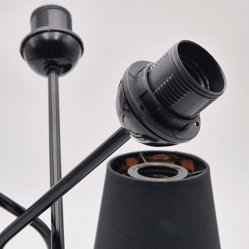 Hanglamp met vaste pendel IRMA 3xE27/15W/230V zwart