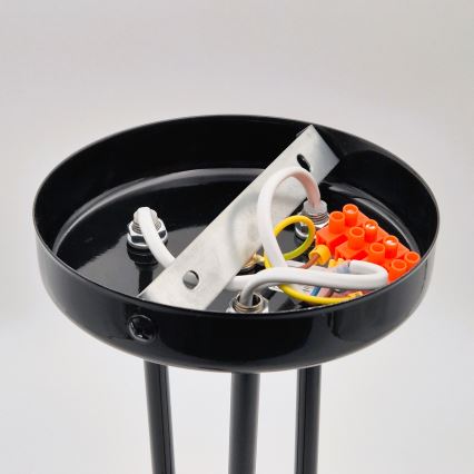 Hanglamp met vaste pendel IRMA 3xE27/15W/230V zwart