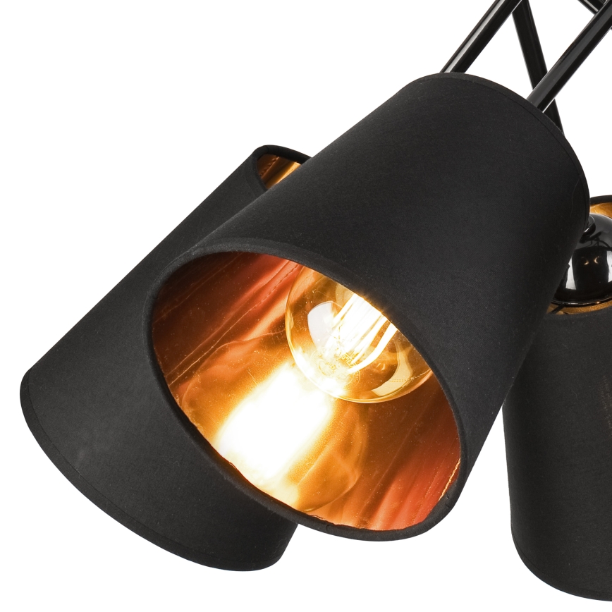 Hanglamp met vaste pendel IRMA 5xE27/60W/230V zwart
