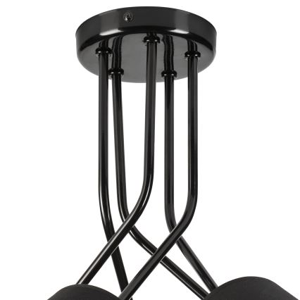 Hanglamp met vaste pendel IRMA 5xE27/60W/230V zwart