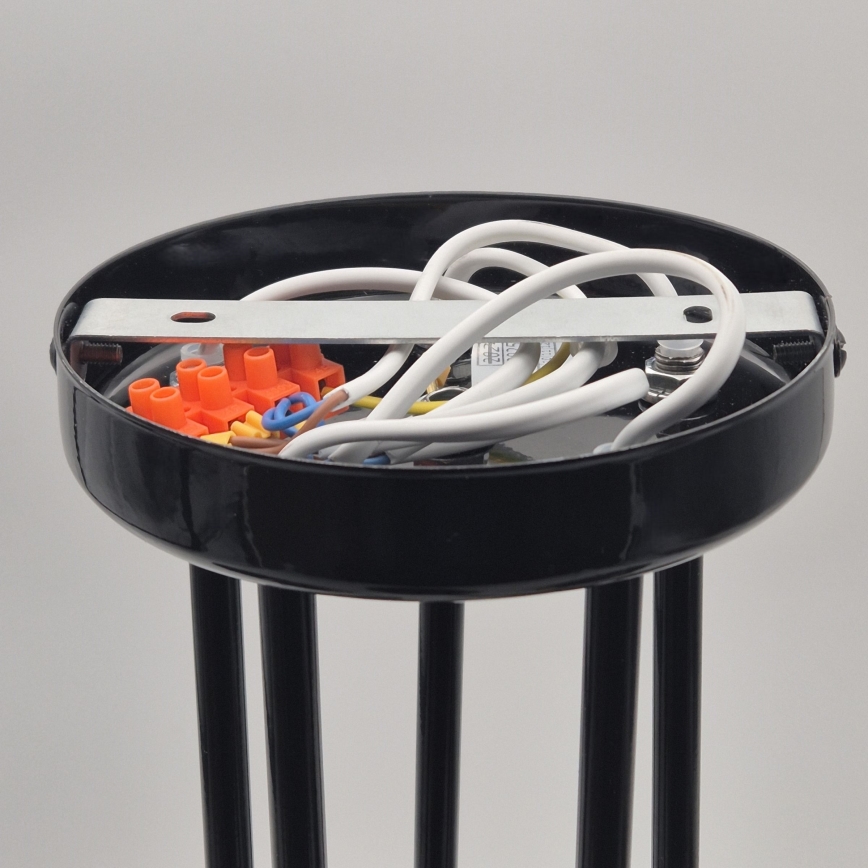 Hanglamp met vaste pendel IRMA 5xE27/60W/230V zwart