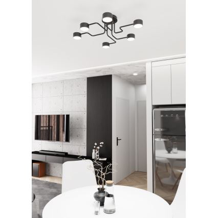 Hanglamp met vaste pendel KURAGE 6xGX53/12W/230V zwart