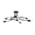 Hanglamp met vaste pendel LEVAR 8xE27/15W/230V zwart