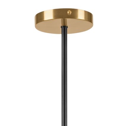 Hanglamp met vaste pendel LILOU 4xE14/5W/230V goud/zwart/gerookt beige