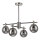 Hanglamp met vaste pendel LILOU 4xE14/5W/230V mat chroom/gerookt