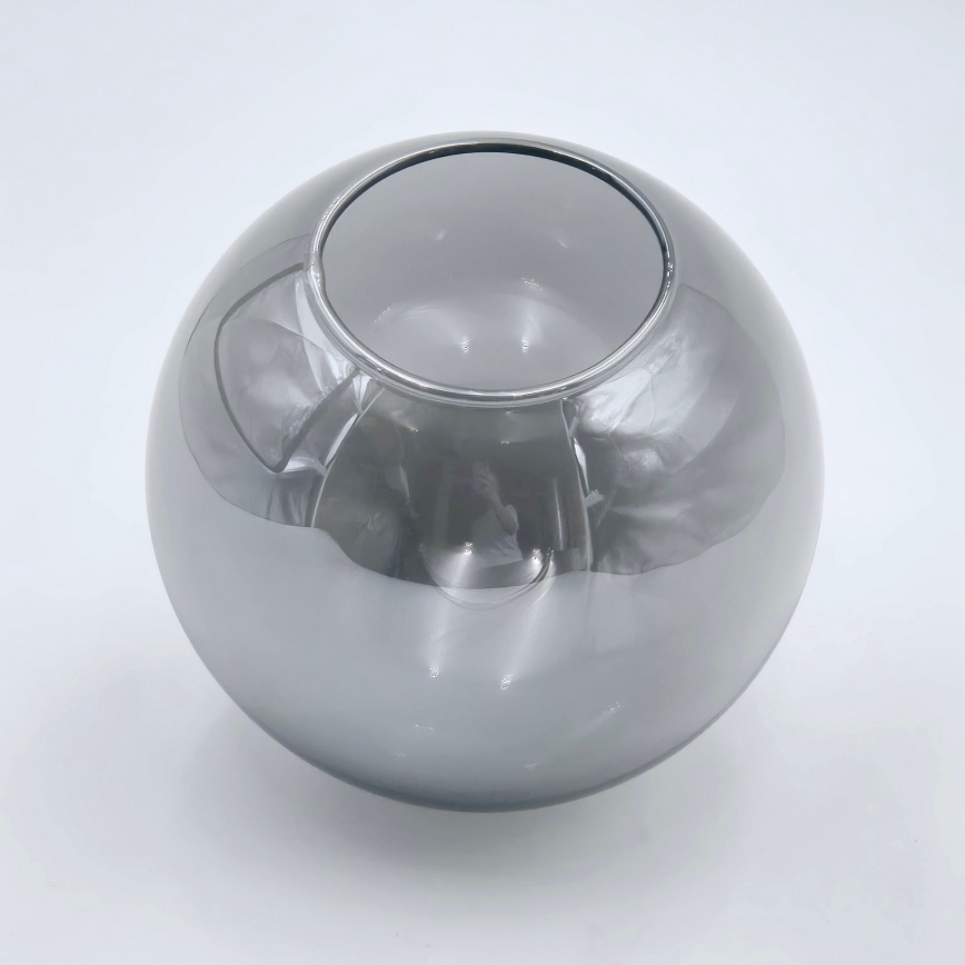 Hanglamp met vaste pendel LILOU 4xE14/5W/230V mat chroom/gerookt