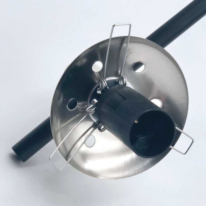 Hanglamp met vaste pendel LILOU 6xE14/5W/230V mat chroom/gerookt