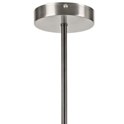 Hanglamp met vaste pendel LILOU 6xE14/5W/230V mat chroom/gerookt