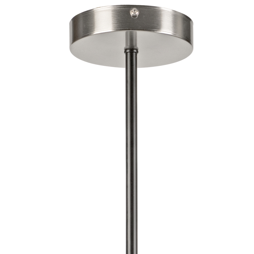Hanglamp met vaste pendel LILOU 6xE14/5W/230V mat chroom/gerookt
