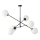 Hanglamp met vaste pendel LINEAR 6xE14/10W/230V zwart/wit