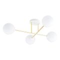 Hanglamp met vaste pendel MAGNUM 4xE14/10W/230V wit/goud